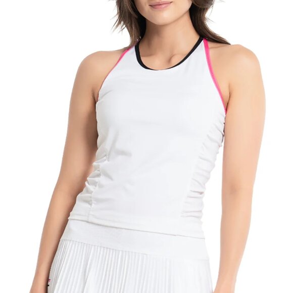 Lucky in Love Above It All Womens Tennis Crop Tank - Picture 1 of 2